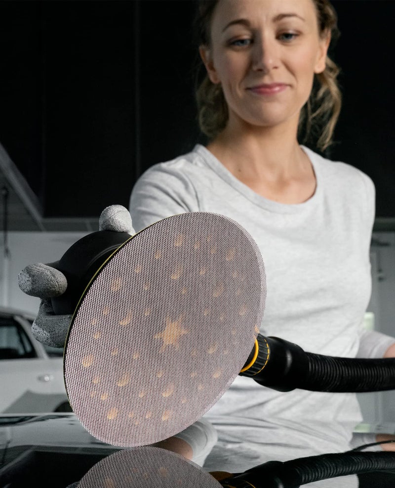 Mirka Abranet Net Discs + Pad Saver / 6 inch/Mix-Pack / 1 of Each Grit 80, 100, 120, 150, 180, 220, 320, 400, 600 + Pad Saver/Mesh Sandpaper Sanding Disc Hook and Loop / 10 pcs / 9A-241-APRP - Image 5